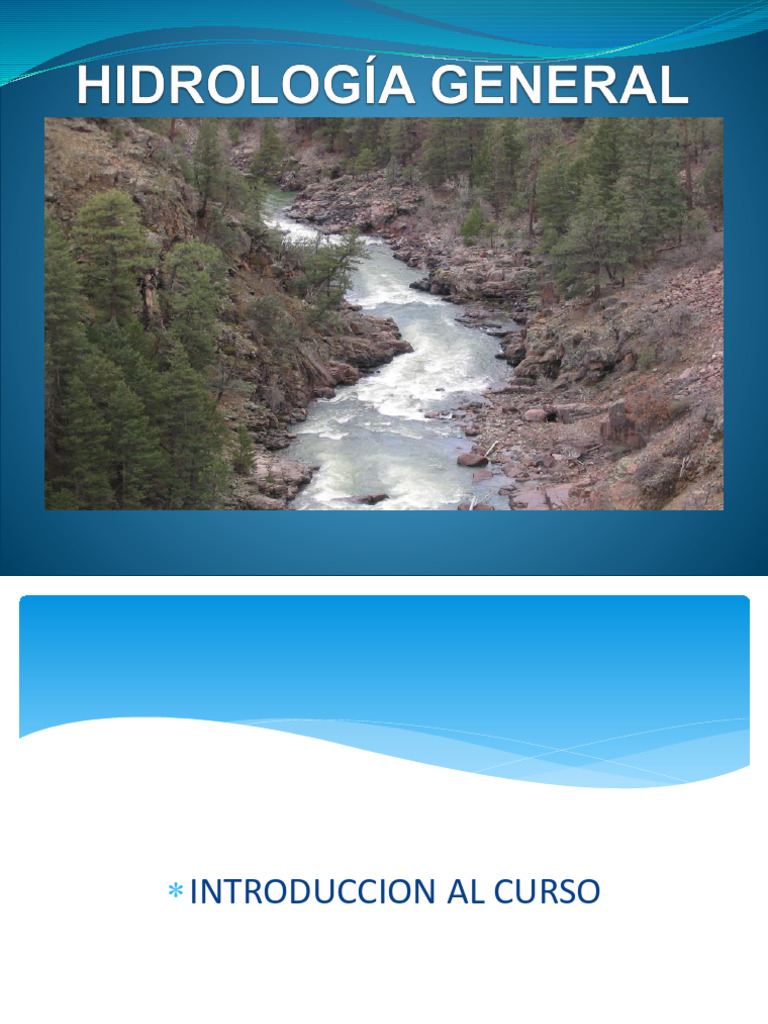 Curso de Hidrología General 2024 | PDF | El ciclo del agua | Hidrología