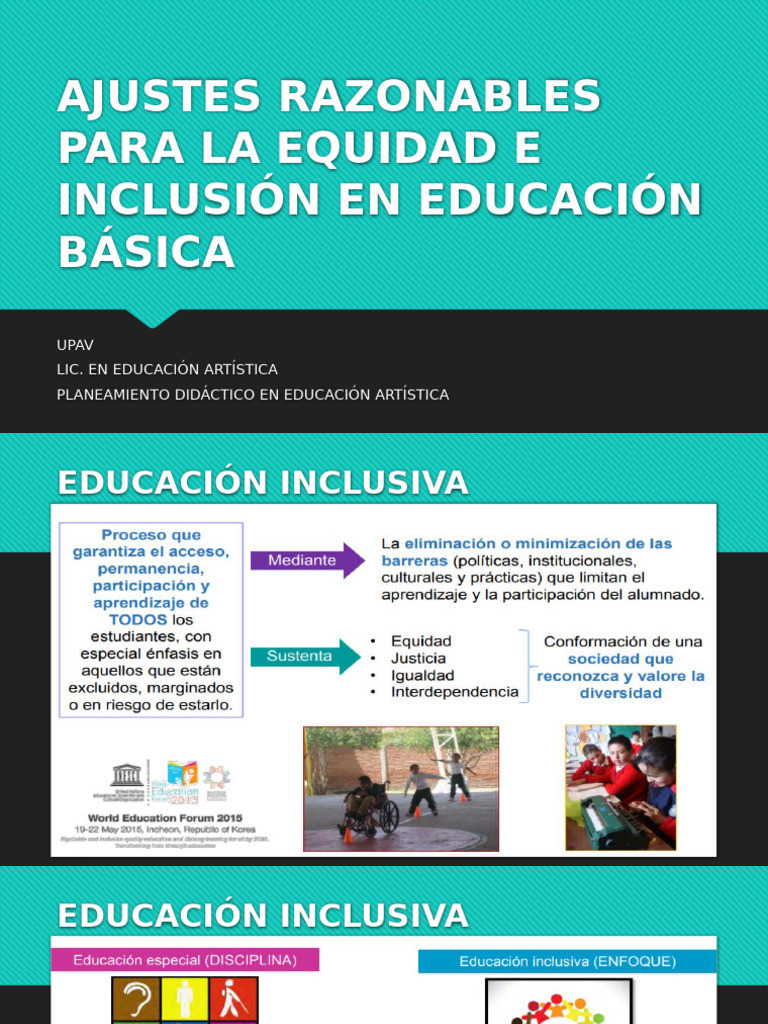 Ajustes Razonables en Educación Inclusiva | PDF