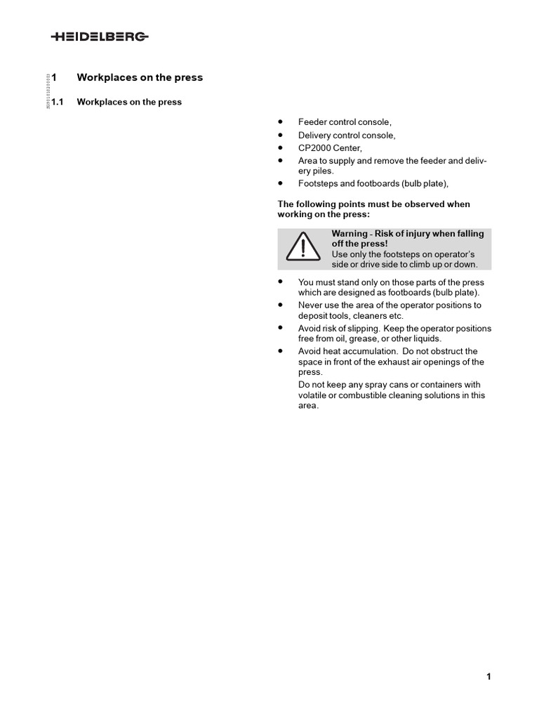 Safety Guidelines for Press Workplaces | PDF
