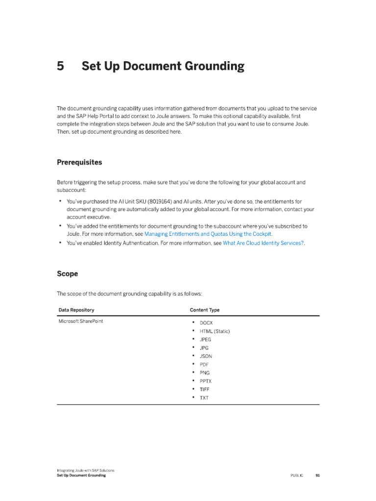 Setup Document Grounding For Joule Ai | PDF