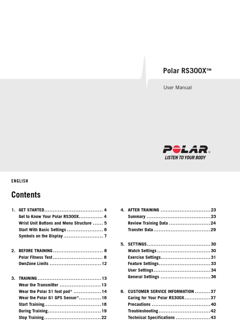 Polar RS300X User Manual English | PDF | Physical Fitness | Aerobic ...