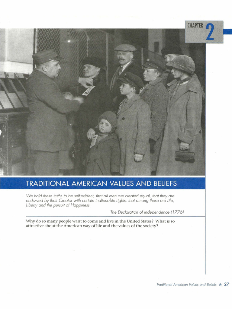 Chapter 2 American Values and Beliefs | PDF
