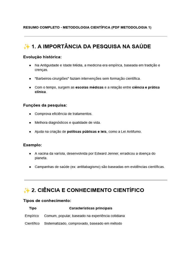 Metodologia Científica: Guia Completo | PDF | Science | Método científico