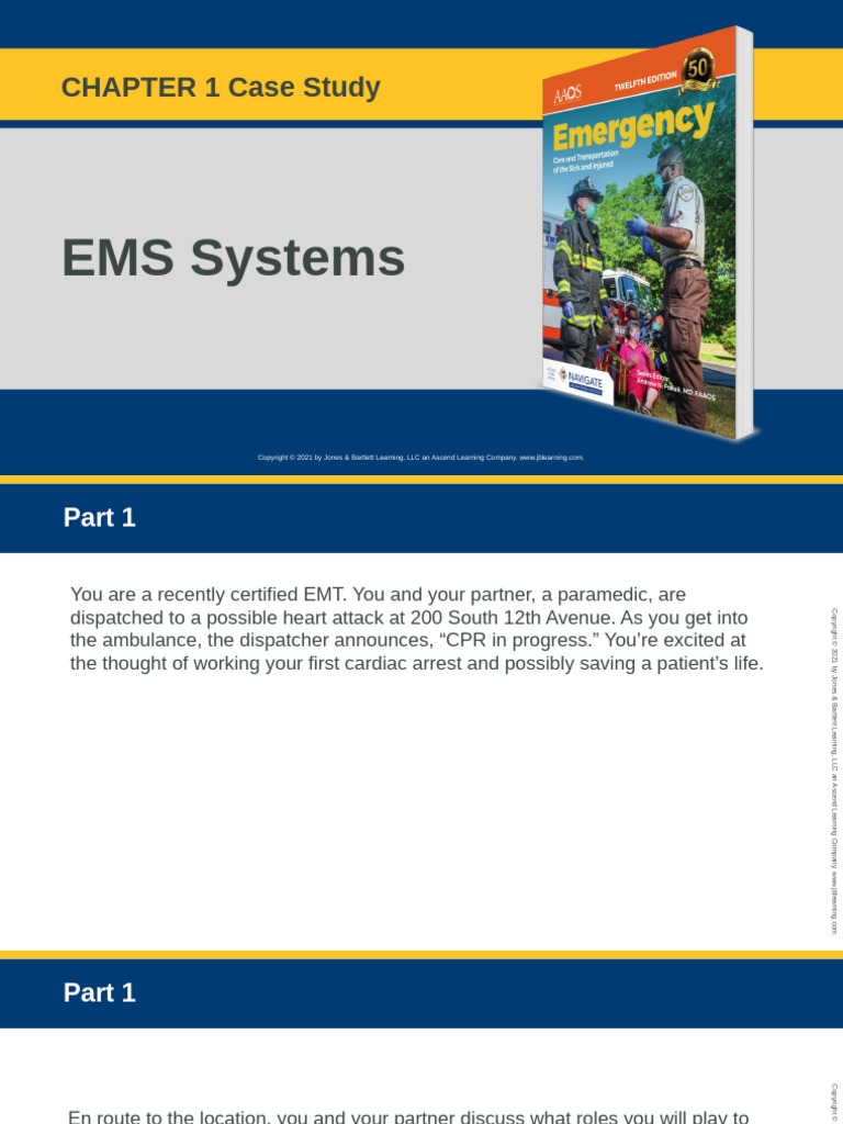 Case CH01 | PDF | Emergency Medical Services | Emergency Medical Technician
