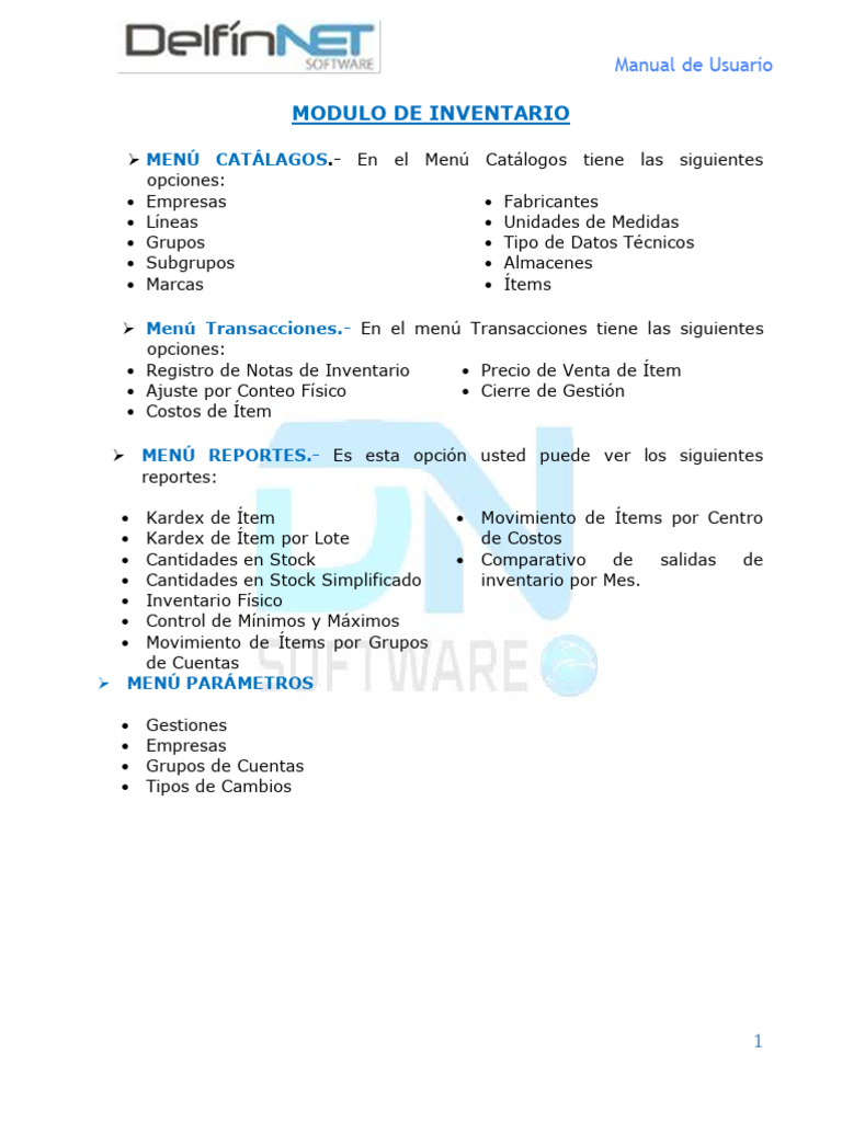 Manual de Usuario: Módulo de Inventario | PDF | Ventana (informática ...