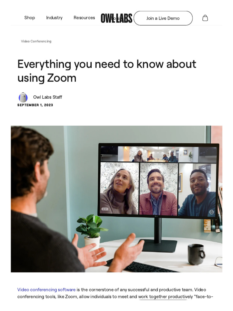 Everything You Need To Know About Using Zoom | PDF | Videotelephony ...