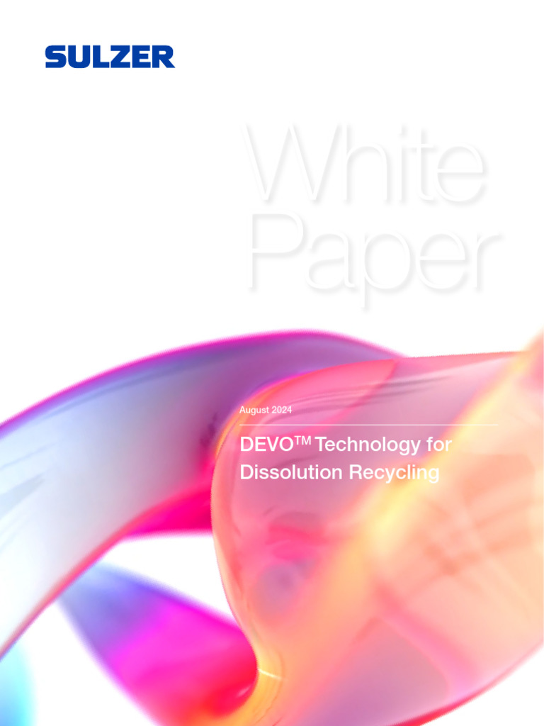 Dissolution Recycling with DEVO Technology | PDF | Recycling | Plastic