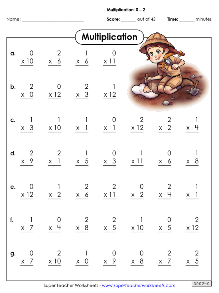 Basic Multiply Drill 0 2B PENGN | PDF