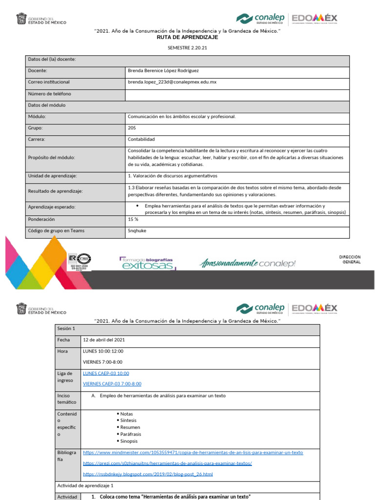 CAEP03 Ruta de Aprendizaje 1.3.A | PDF | Modificación de comportamiento ...