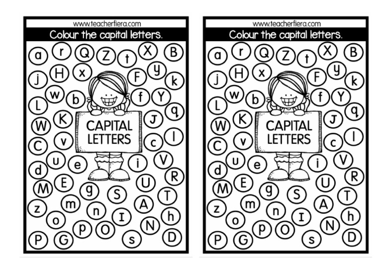 Colour The Capital Letters | PDF