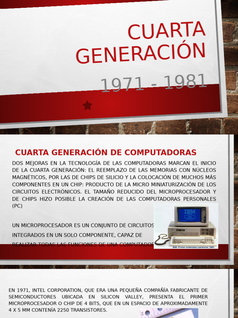 Cuarta Generación de Computadoras (1971-1981) | PDF | Circuito ...