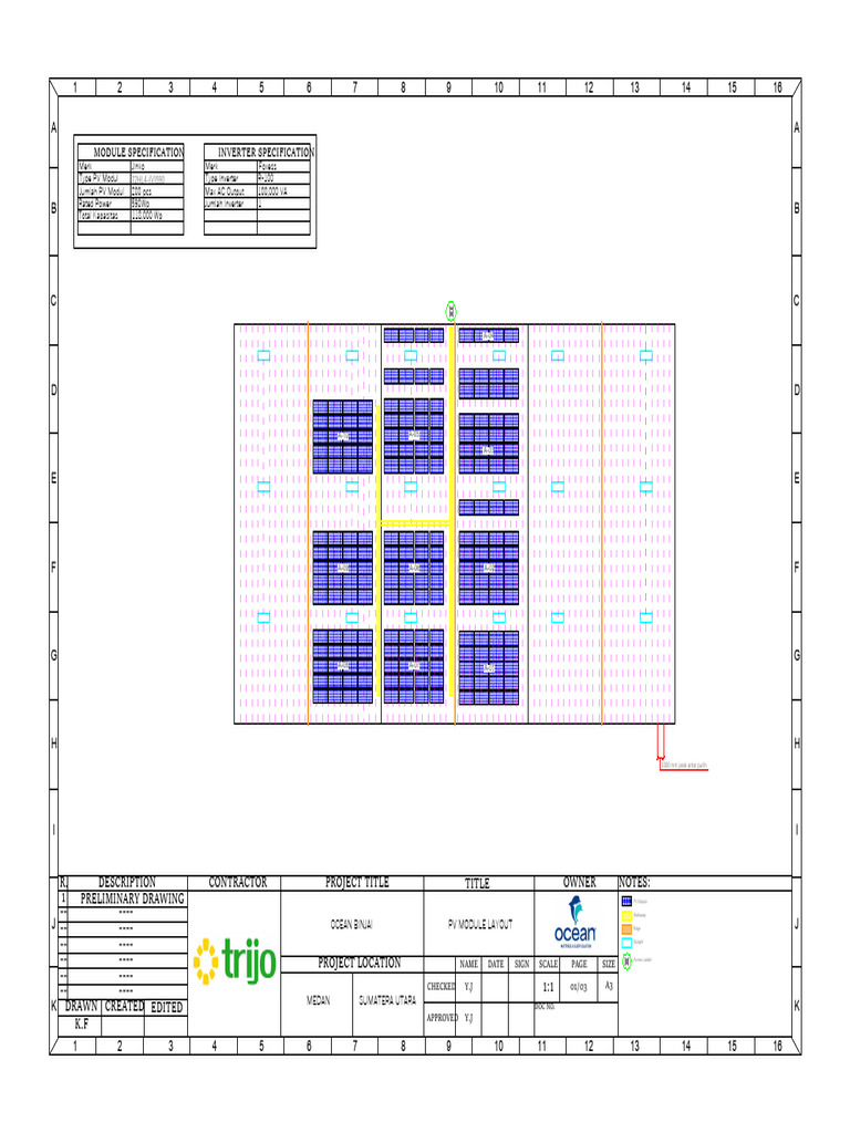 Ocean Binjai PV System Layout | PDF | Energy Harvesting | Solar Power