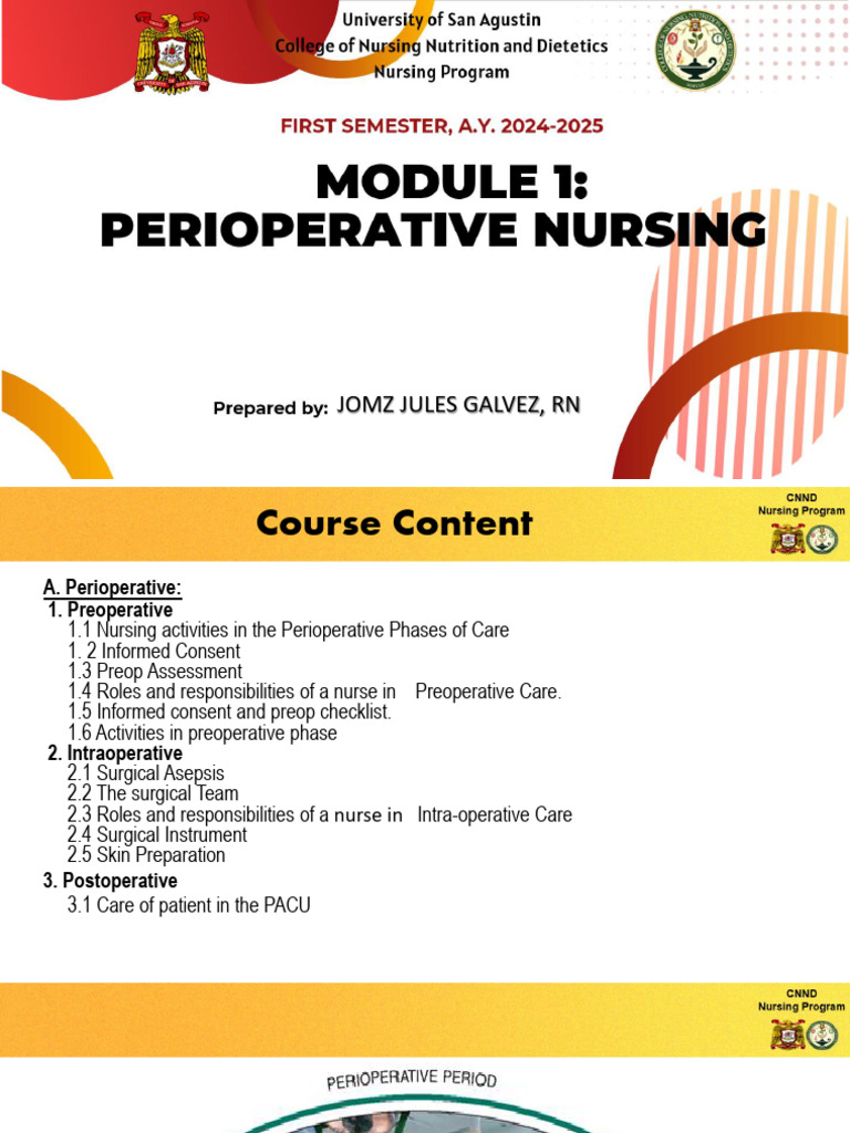 Comprehensive Perioperative Nursing Guide | PDF | Perioperative | Surgery