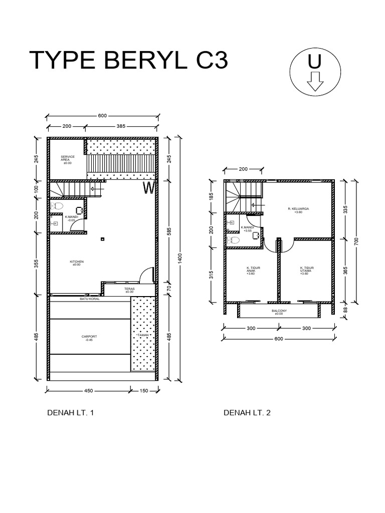 Floor Plan for Type Beryl C3 Layout | PDF