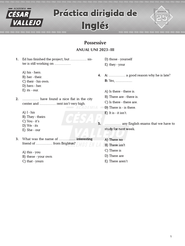 English Practice Exercises 2023 | PDF