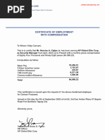 Sample BIR Form 2316 for Employees | PDF