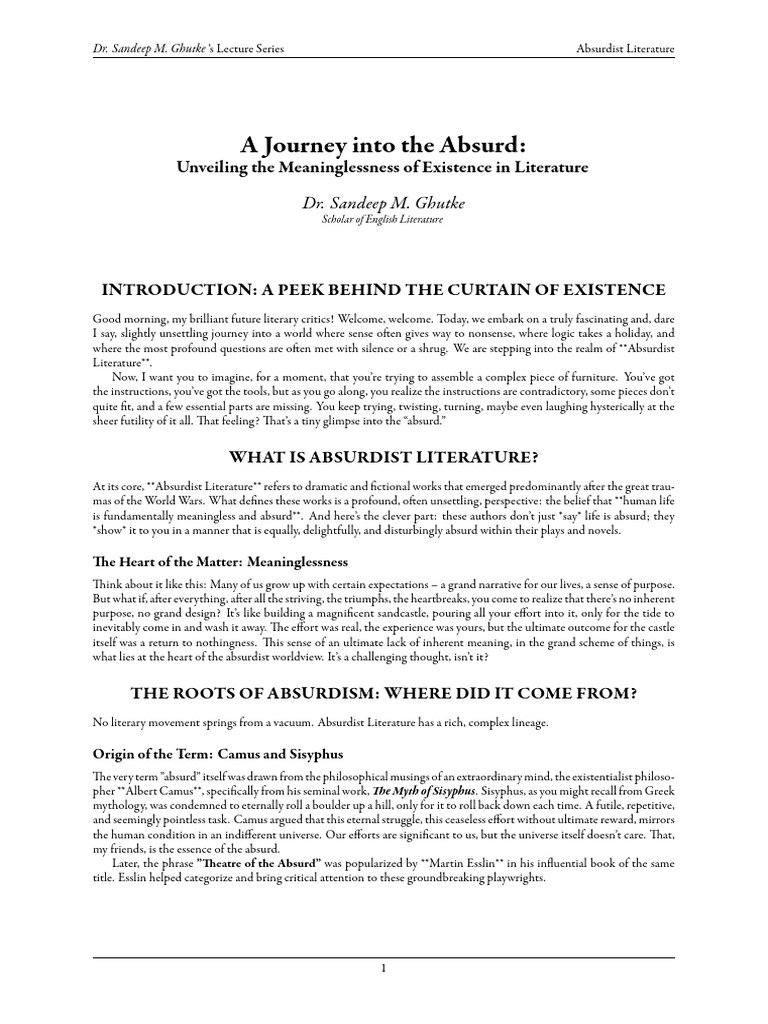 Absurdist Literature Explained | PDF