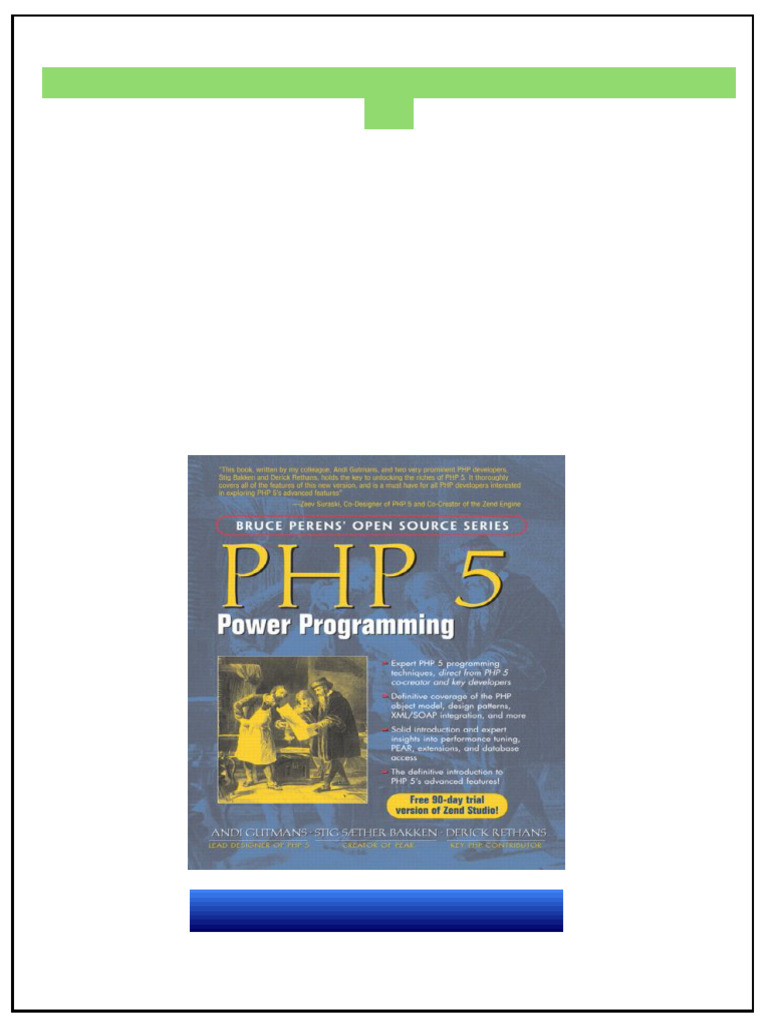 PHP 5 Power Programming 1st Edition Andi Gutmans Available Instanly ...