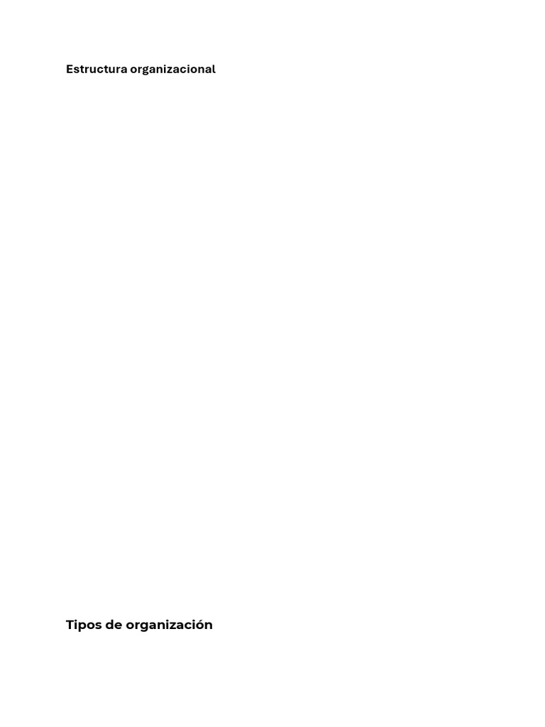 Tipos de Estructura Organizacional | PDF | Planificación | Business