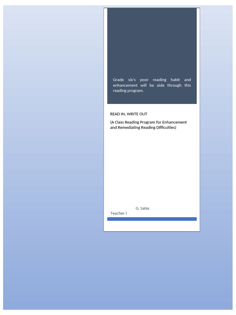 Reading Expressway A Reading Program in Grade Vi | PDF | Reading ...