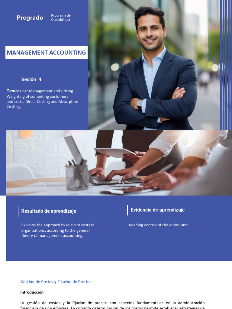 Sesión 4 - Management Accouting | PDF | Precios | Costo