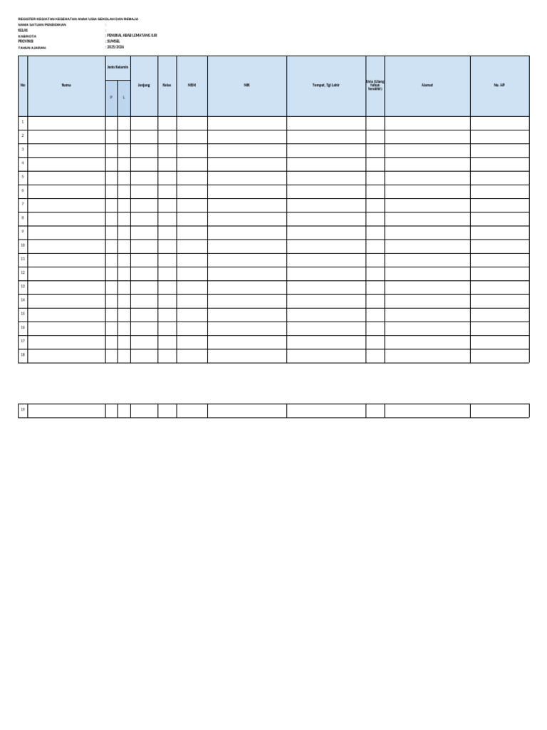 Form CKG Sekolah OK | PDF