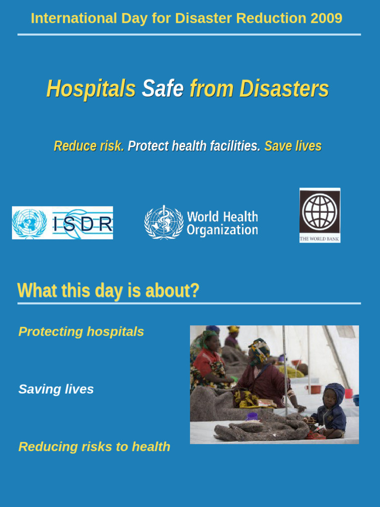 Hospitals Safe From Disasters | PDF | Emergency Management | Disaster ...