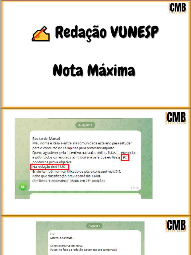 Redação Nota Máxima Na VUNESP | PDF | Livro didático | Lição