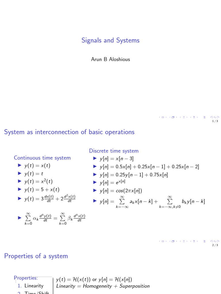 Signals and Systems Overview | PDF | Applied Mathematics | Computer ...
