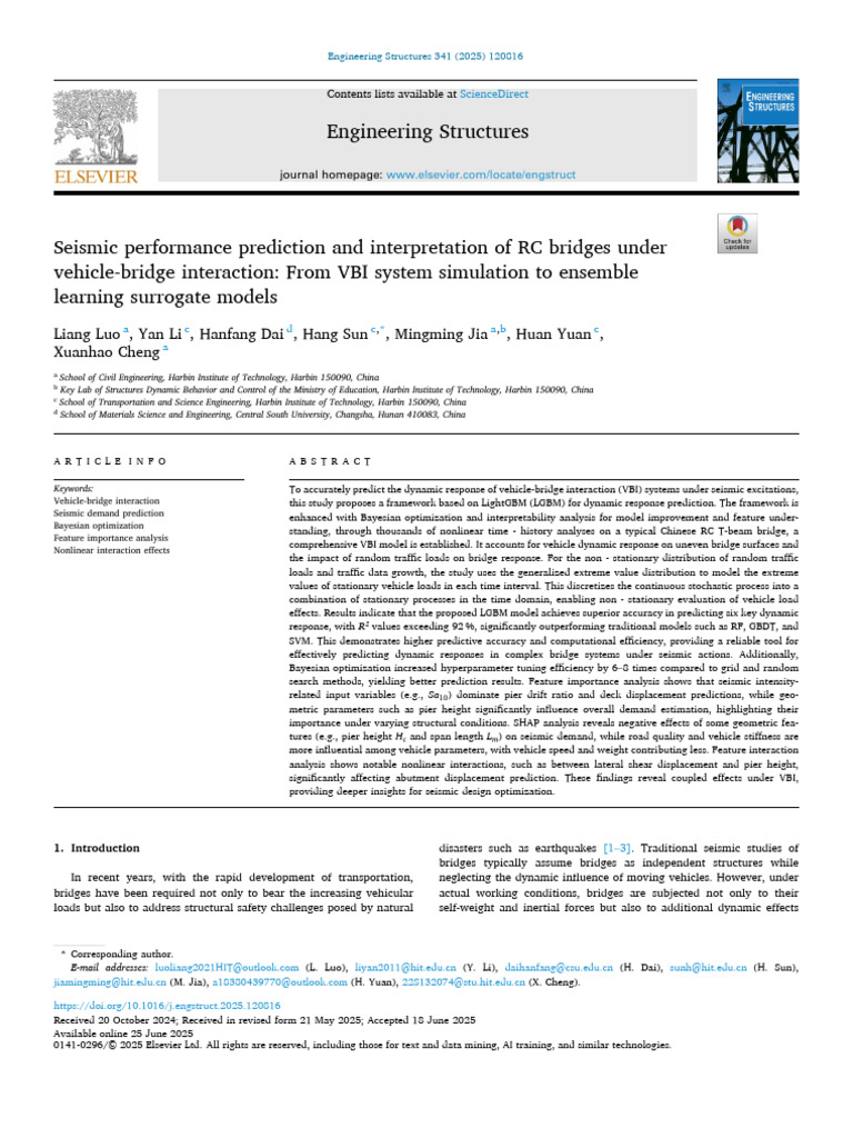 Seismic Performance Prediction and Interpretation of RC Bridges Under ...