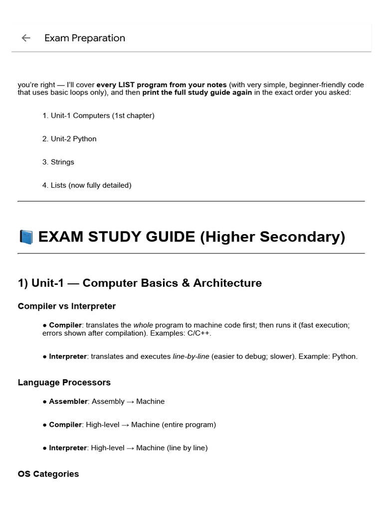 Comprehensive Exam Study Guide | PDF | String (Computer Science ...