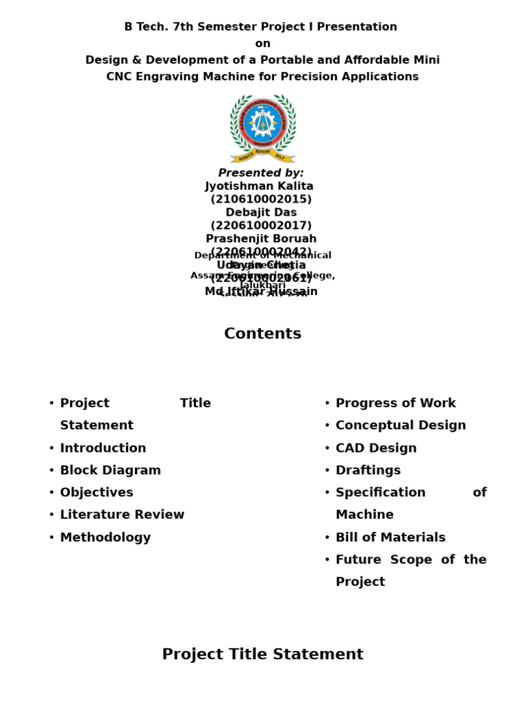 7th SEM ME PROJECT 1 Review (1) .PPTX - 20250920 - 095446 - 0000 | PDF ...