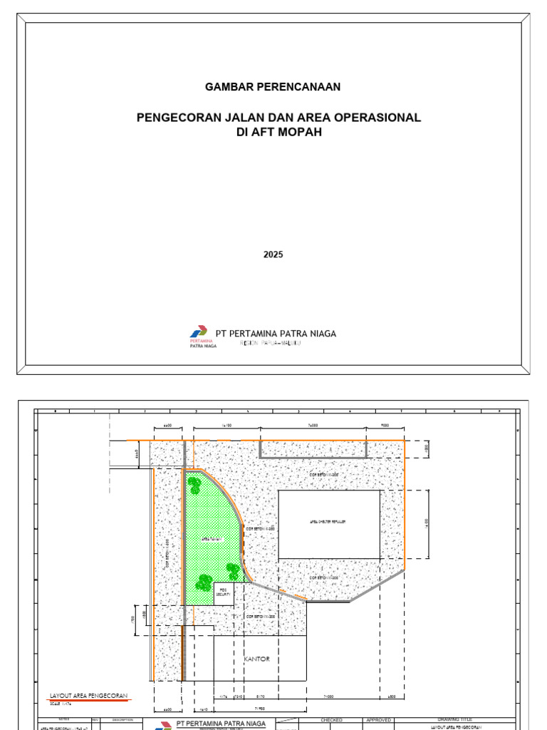 Rencana Pengecoran Jalan AFT Mopah | PDF