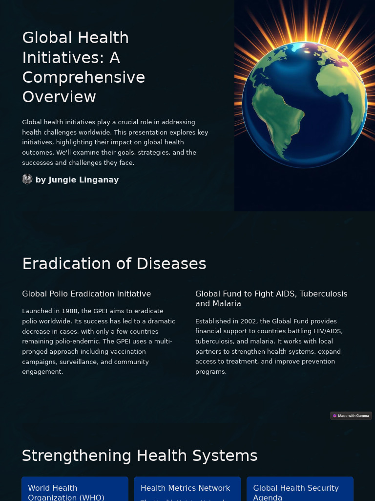 Global Health Initiatives A Comprehensive Overview | PDF | Global ...