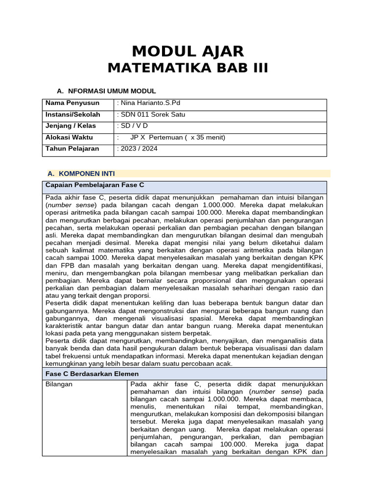 BAB 3 - MA Matematika FIX | PDF