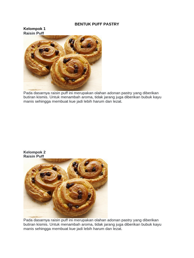Bentuk Puff Pastry | PDF
