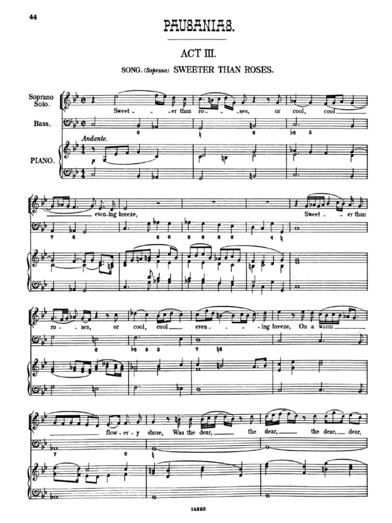 Sweeter Than Roses Purcell Comp | PDF