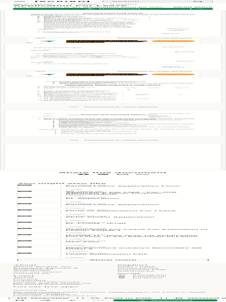 Leave Application Form Template | PDF | Scribd