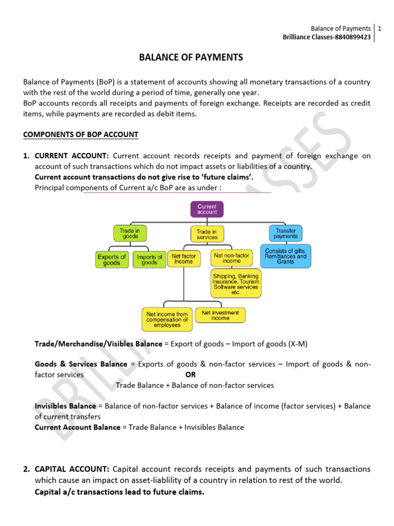 Understanding Balance of Payments Basics | PDF | Balance Of Payments ...