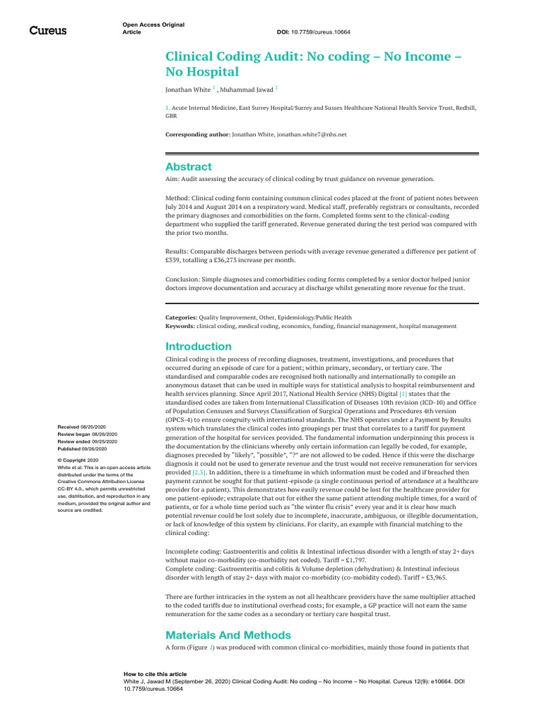 Clinical Coding Audit for Revenue Growth | PDF | Hospital | Medical ...