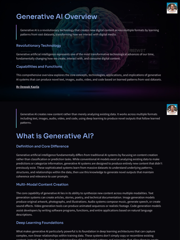 Generative AI: Transforming Content Creation | PDF | Artificial ...