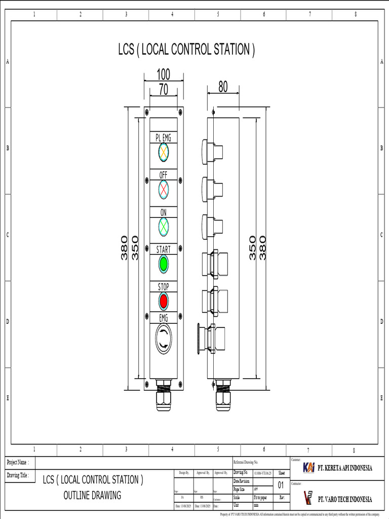 LCS Outline Drawing for PT. Varo Tech | PDF
