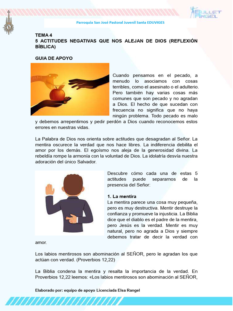 5 Actitudes que Alejan de Dios | PDF | Amor | Pecado