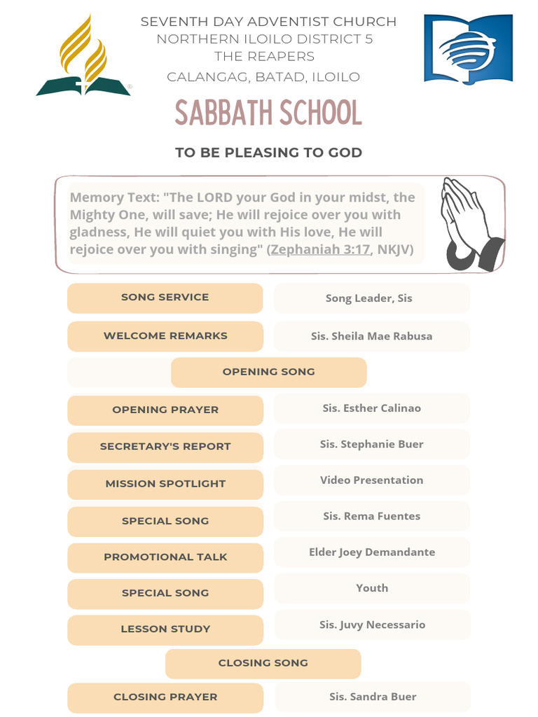 Sabbath School Program Overview | PDF