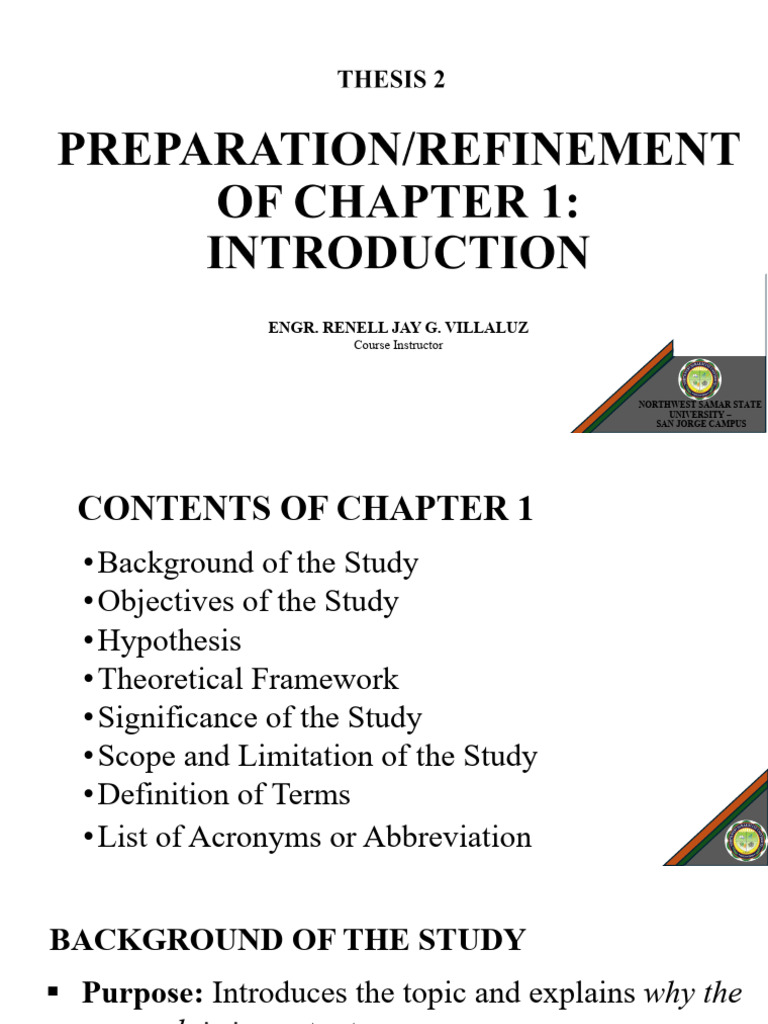 Chapter 1 Introduction Thesis 2 2025 | PDF | Hypothesis | Theory