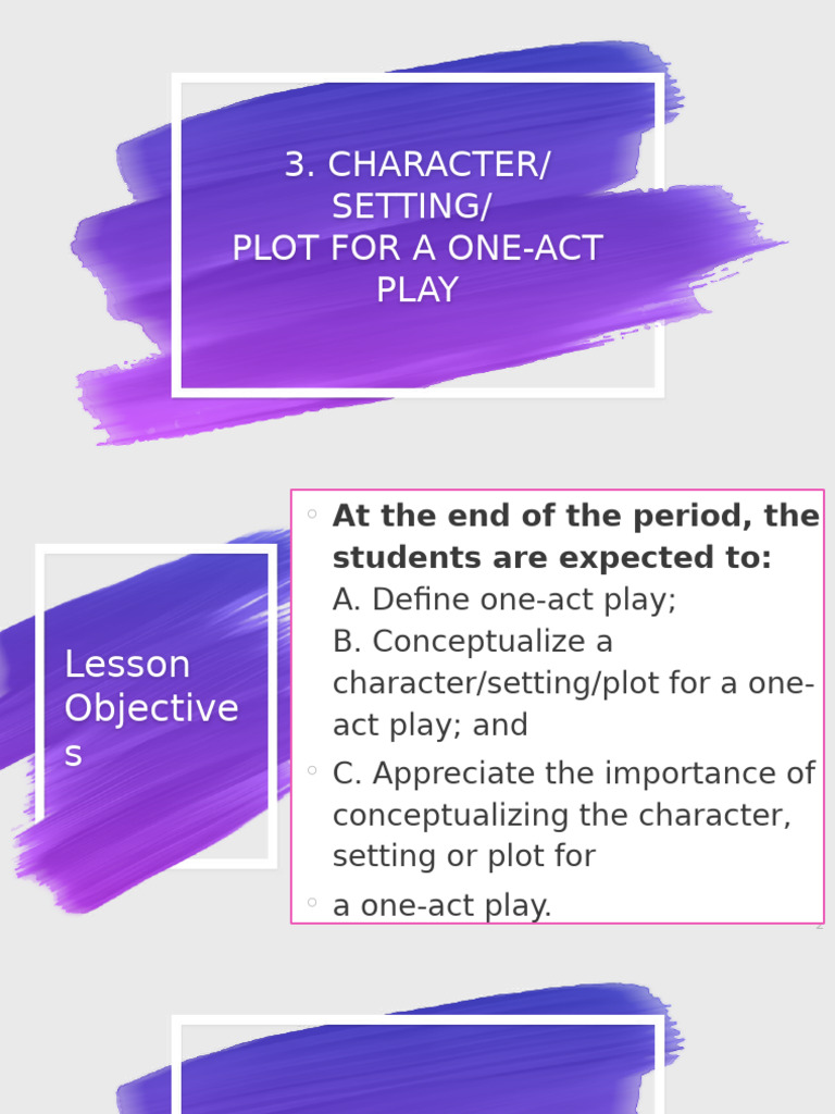 One-Act Play: Character, Setting, Plot | PDF