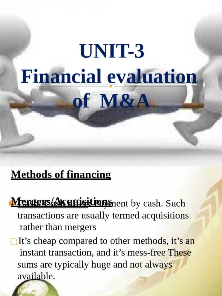 Financial Evalution of M&A | PDF | Valuation (Finance) | Mergers And ...