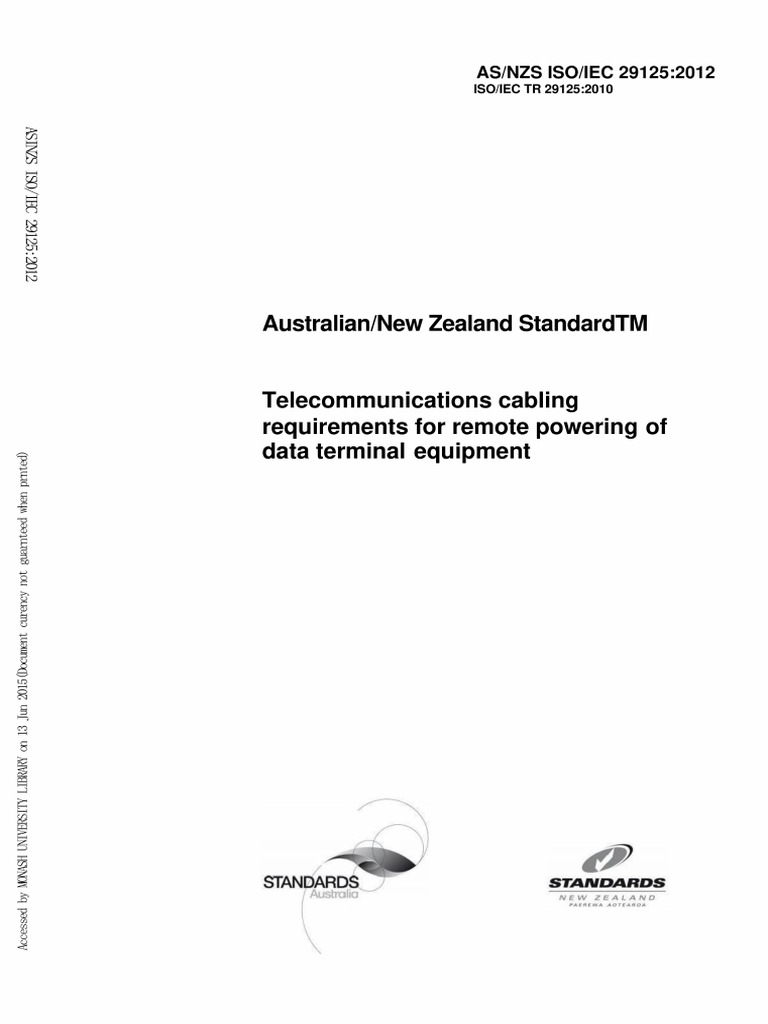 As Nzs Iso Iec 29125-2012 | PDF