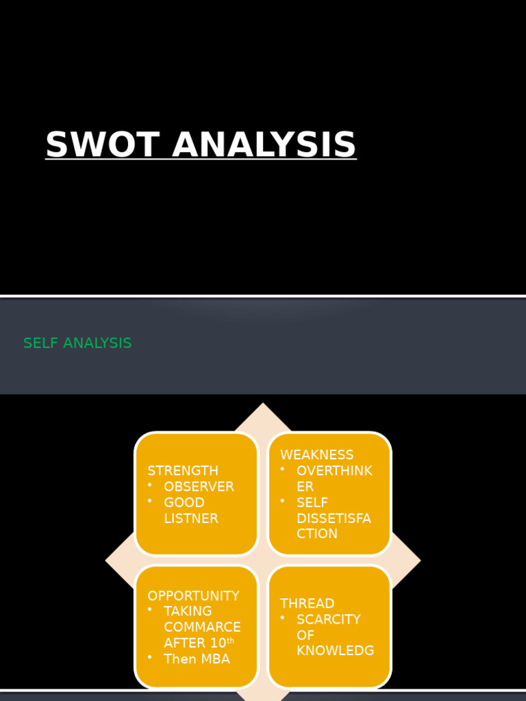 Personal SWOT Analysis Overview | PDF