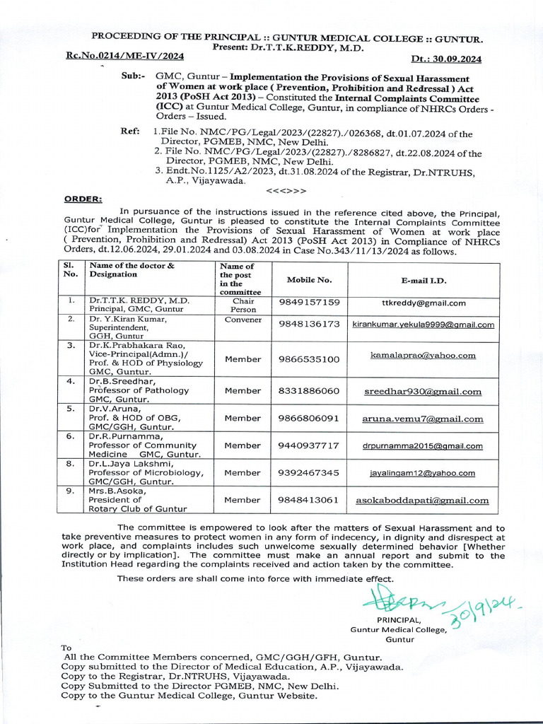 Internal Complaints Committee-PoSH Act - 0001 | PDF